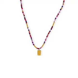 Collier Athénaïs rose
